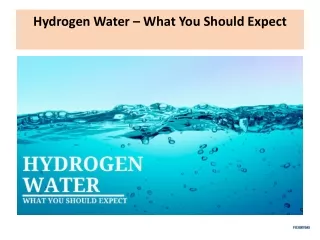 hydrogen water what you should expect