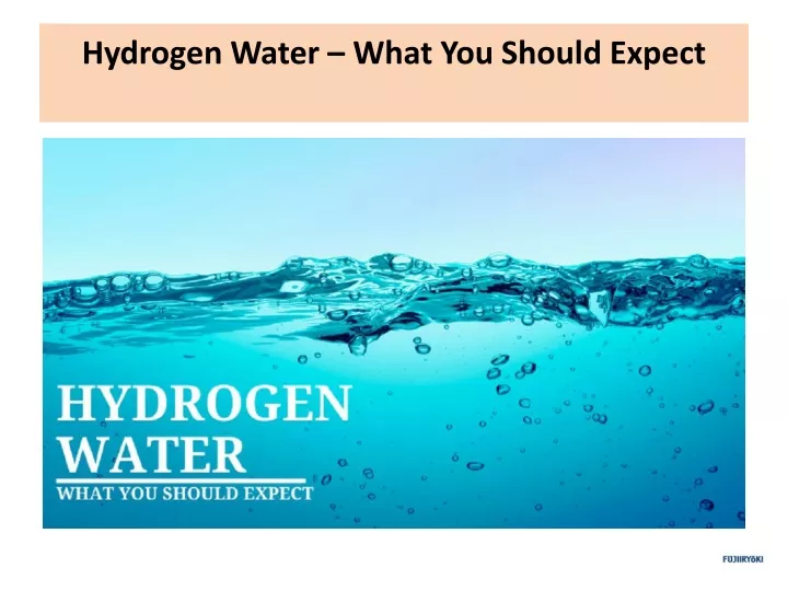 hydrogen water what you should expect