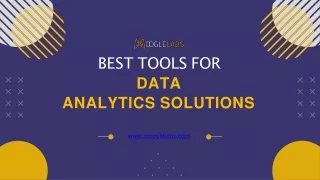 best tools for data analytics solutions