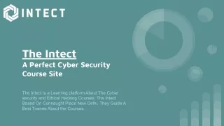 The Intect  A Perfect Cyber Security and Ethical hacking Course trainee sites