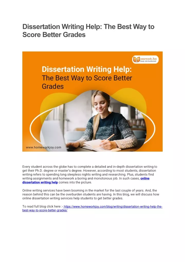 dissertation writing help the best way to score