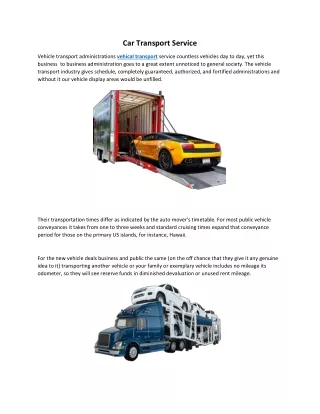 Car Transport Service
