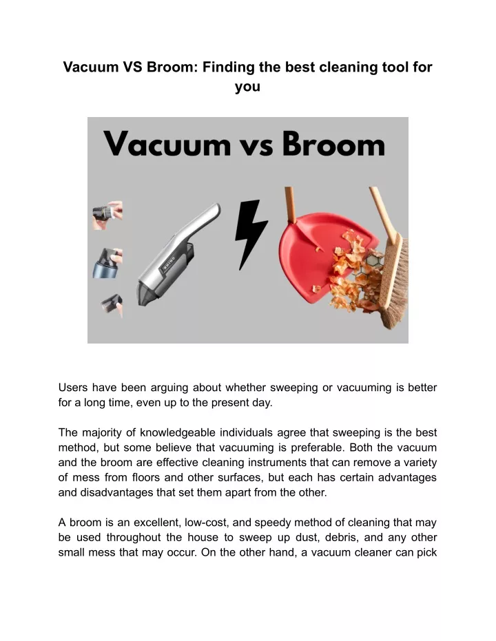 vacuum vs broom finding the best cleaning tool