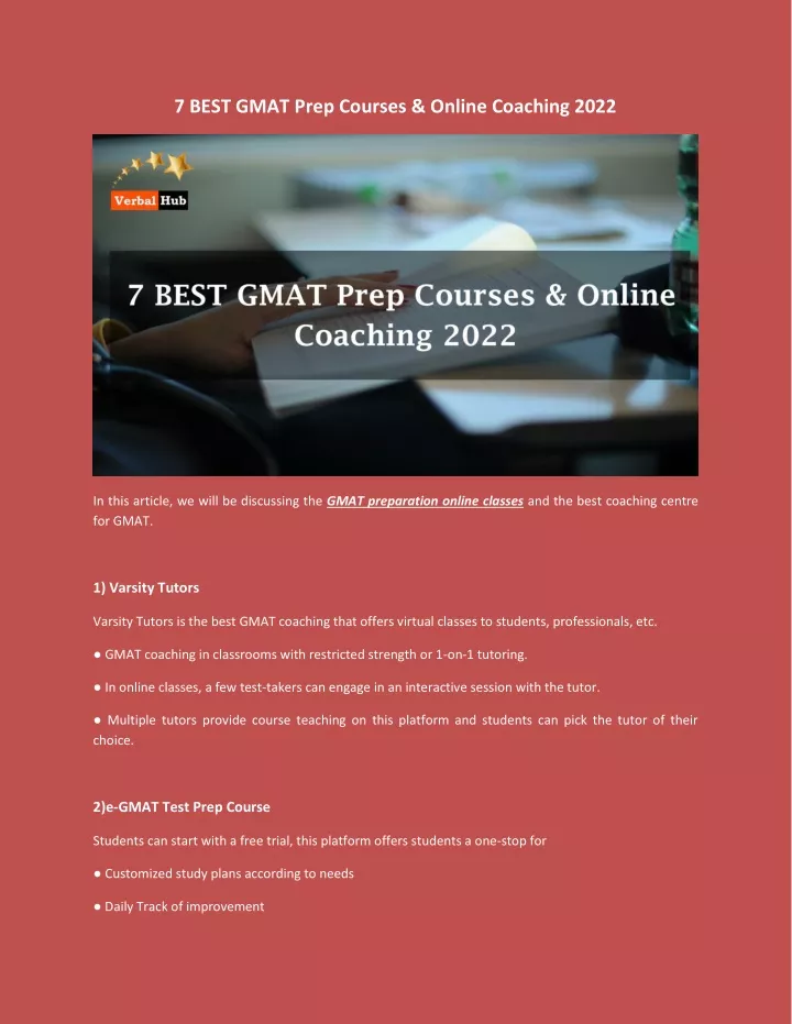 7 best gmat prep courses online coaching 2022