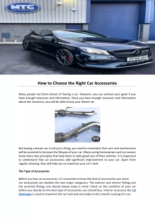 how to choose the right car accessories many