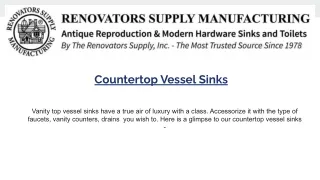 Countertop Vessel Sinks