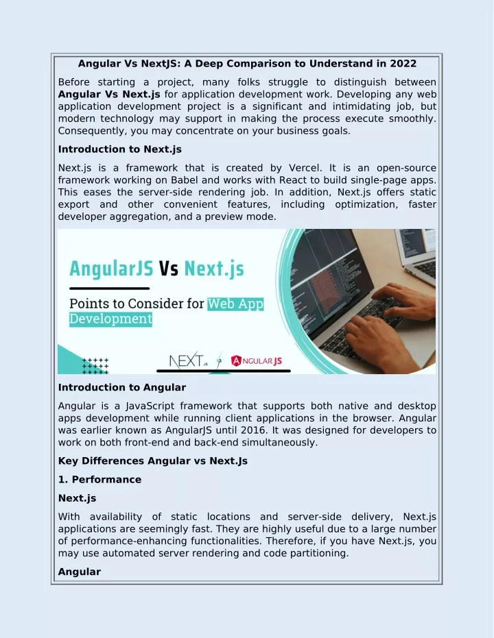angular vs nextjs a deep comparison to understand