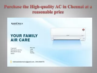 Purchase the High-quality AC in Chennai at a reasonable price