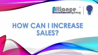 how can i increase sales