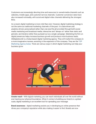 Digital Marketing is Expanding Quickly.