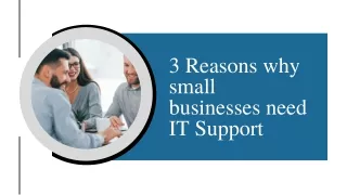 3 Reasons why small businesses need IT Support