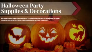 Halloween Party Supplies & Decorations