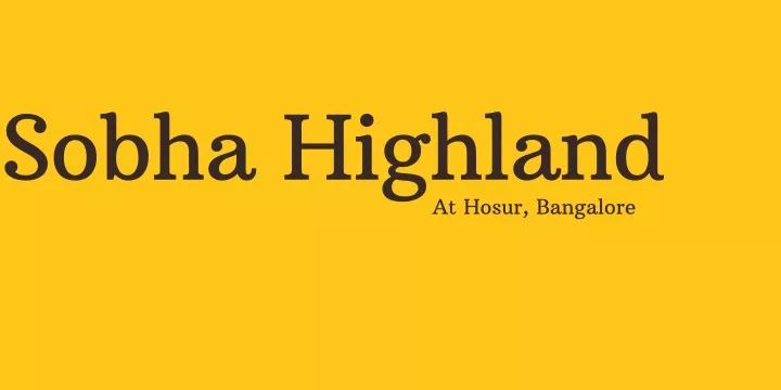 sobha highland