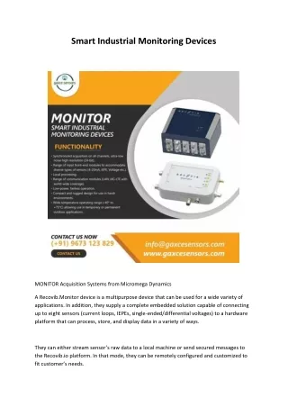 Smart Industrial Monitoring Devices