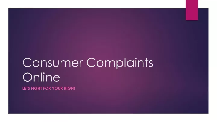 consumer complaints online