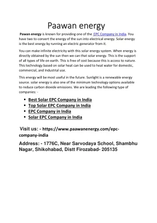 paawan energy pawan energy is known for providing