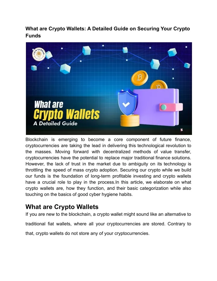 what are crypto wallets a detailed guide