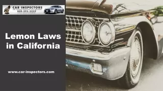 lemon laws in california