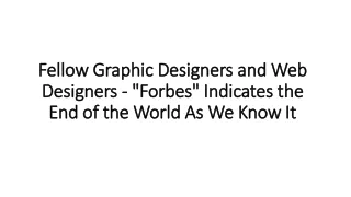 Fellow Graphic Designers and Web Designers