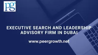Executive Search And Leadership Advisory Firm In Dubai