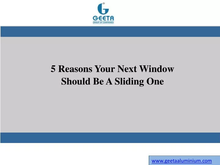 5 reasons your next window should be a sliding one