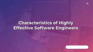 characteristics of highly effective software