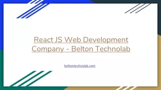 React JS Web Development Company