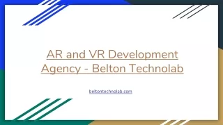 AR and VR Development Agency