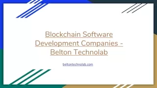 Blockchain Software Development Companies