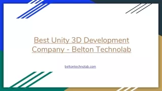 Best Unity 3D Development Company