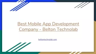 Best Mobile App Development Company