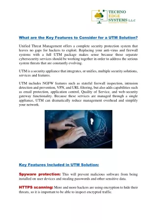 what are the key features to consider