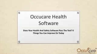 occucare health software
