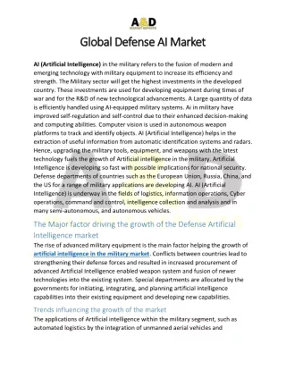 global defense ai market global defense ai market