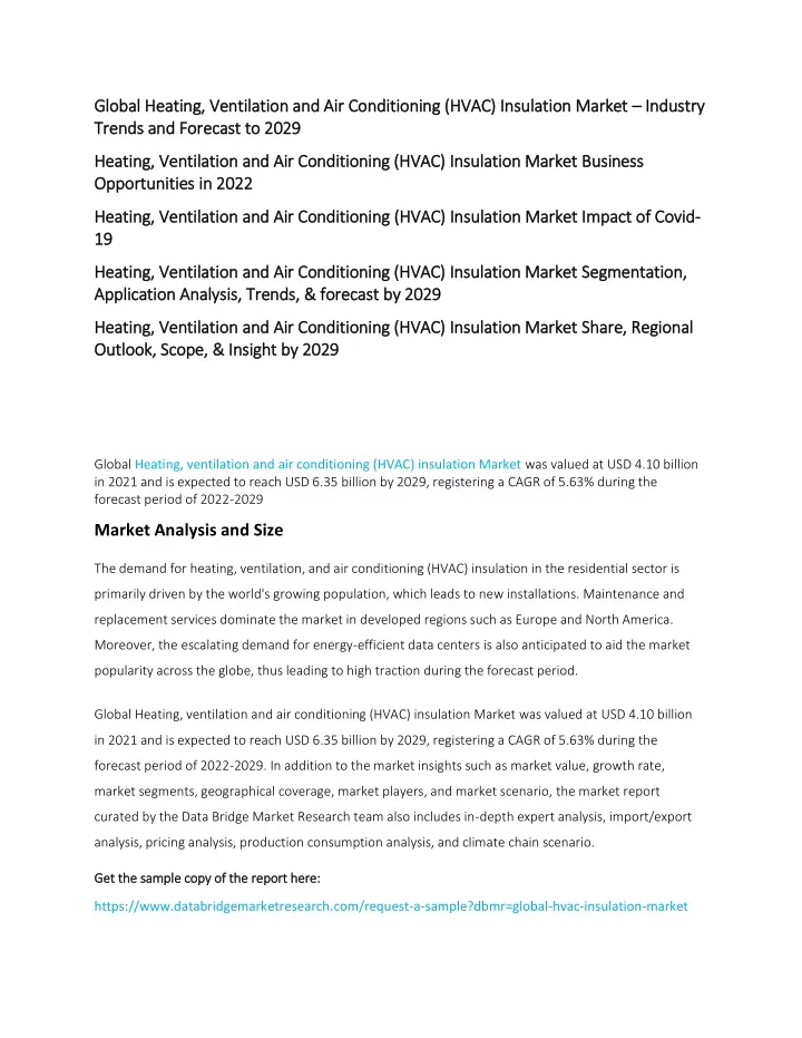 global heating ventilation and air conditioning