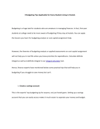 4 budgeting tips applicable for every student