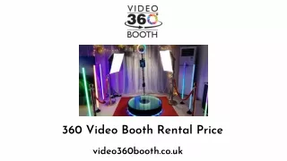 360 Video Booth Rental Price
