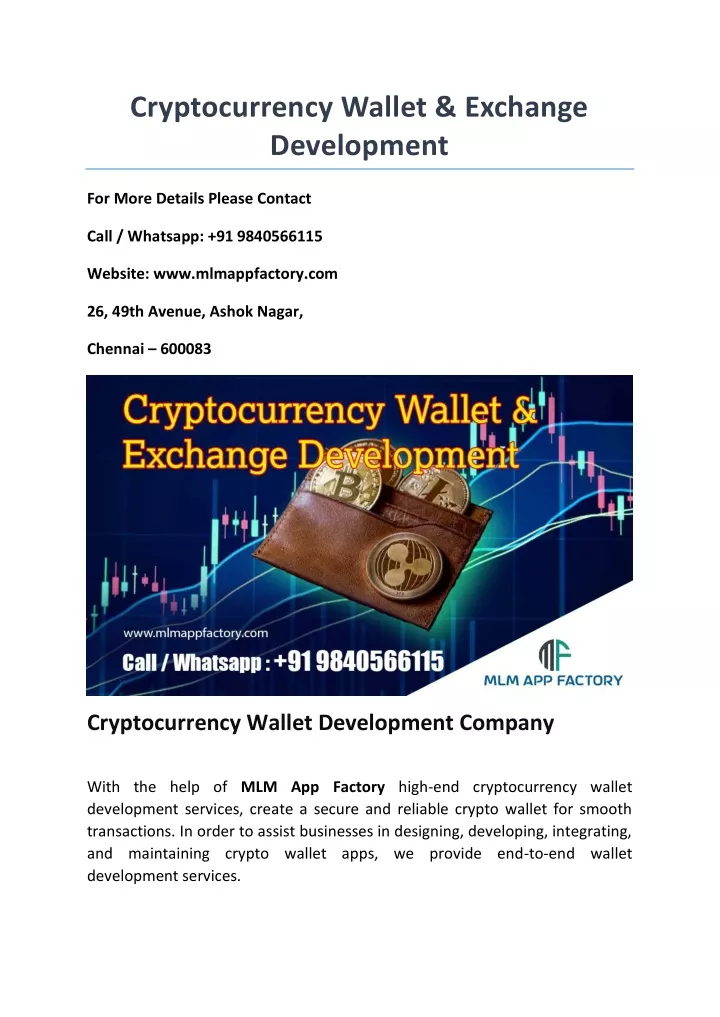 cryptocurrency wallet exchange development