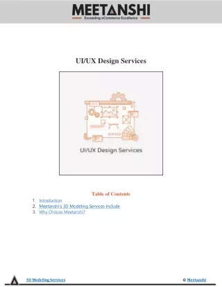 ui ux design services table of contents