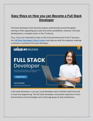 easy ways on how you can become a full stack