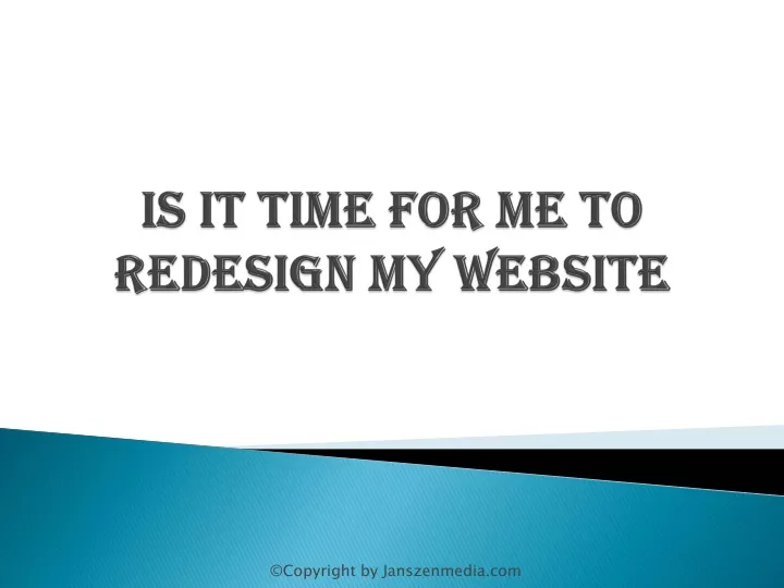 is it time for me to redesign my website
