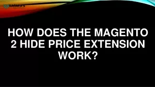 how does the magento 2 hide price extension work