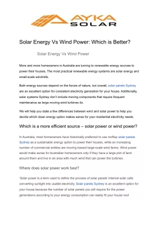 _Solar Energy Vs Wind Power (Ayka Solar )
