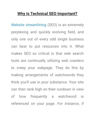 Why Is Technical SEO Important