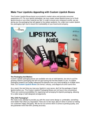 make your lipsticks appealing with custom