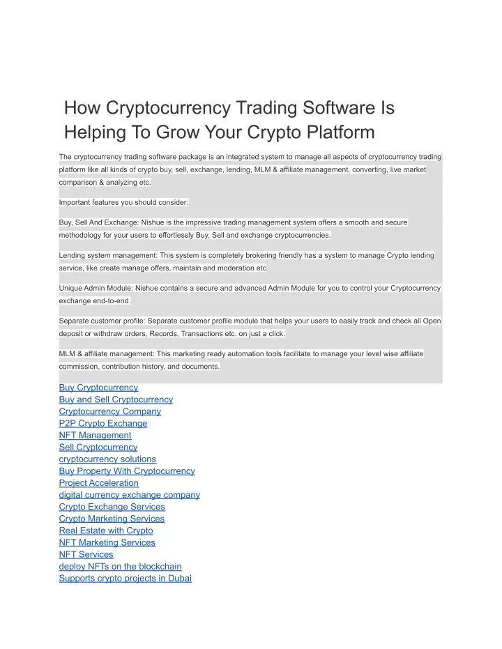 how cryptocurrency trading software is helping