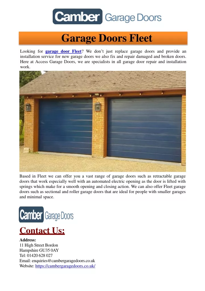 garage doors fleet