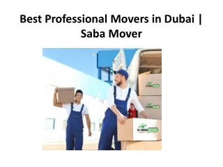 Best Professional Movers in Dubai