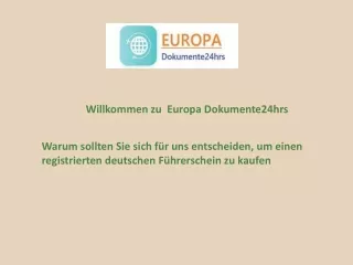 Warum sollten Sie sich für uns entscheiden, um einen registrierten deutschen Führerschein zu kaufen