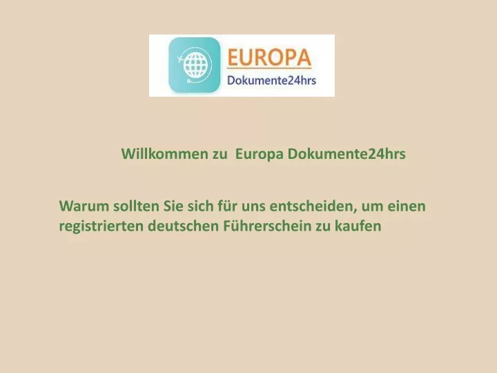 willkommen zu europa dokumente24hrs